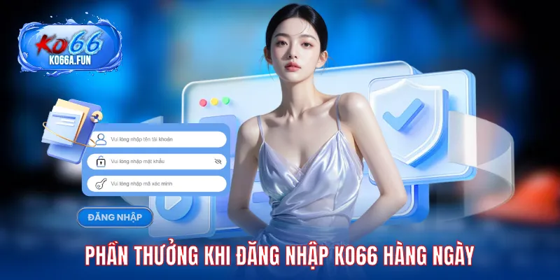 Phần thưởng khi đăng nhập KO66 hàng ngày